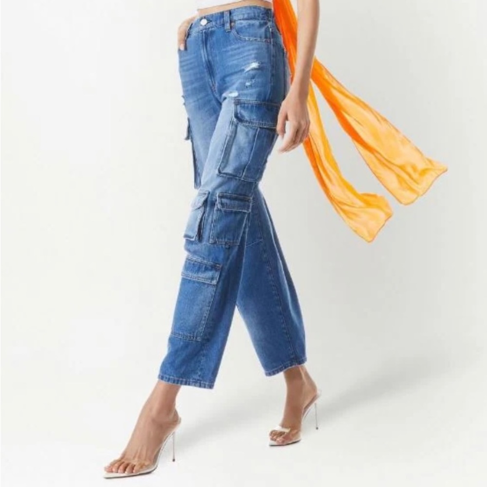 Alice + Olivia Luis 5 pocket cargo jeans